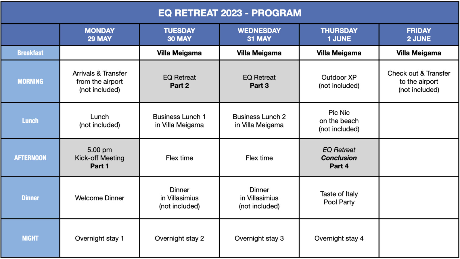 IFB Bahamas 2024 DUAL Eventi   23TABELLE PROGRAMMA.001 